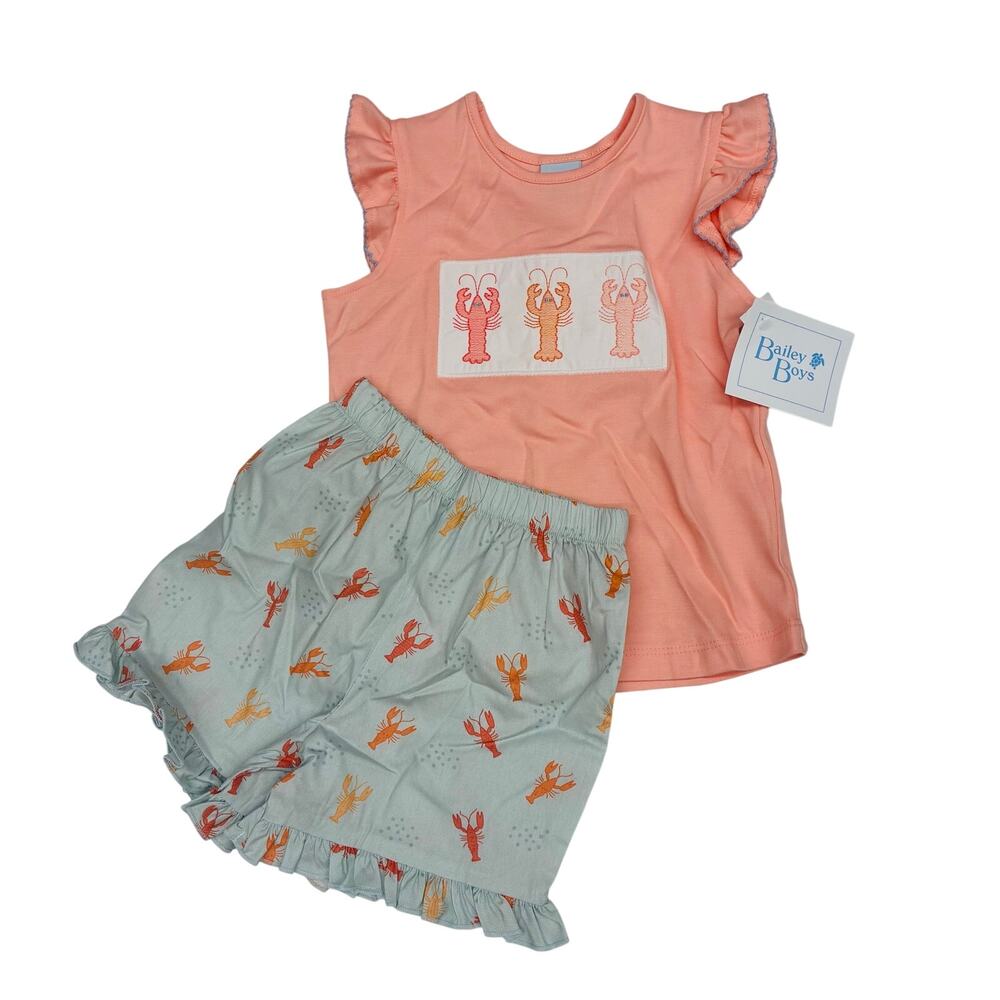 NWT Bailey Boys 4T Clawsome Friends Girls Short Set